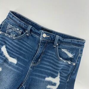 Buckle Black womens Fit No. 53‎ Distressed Dark Wash Denim Jean Shorts Size 27